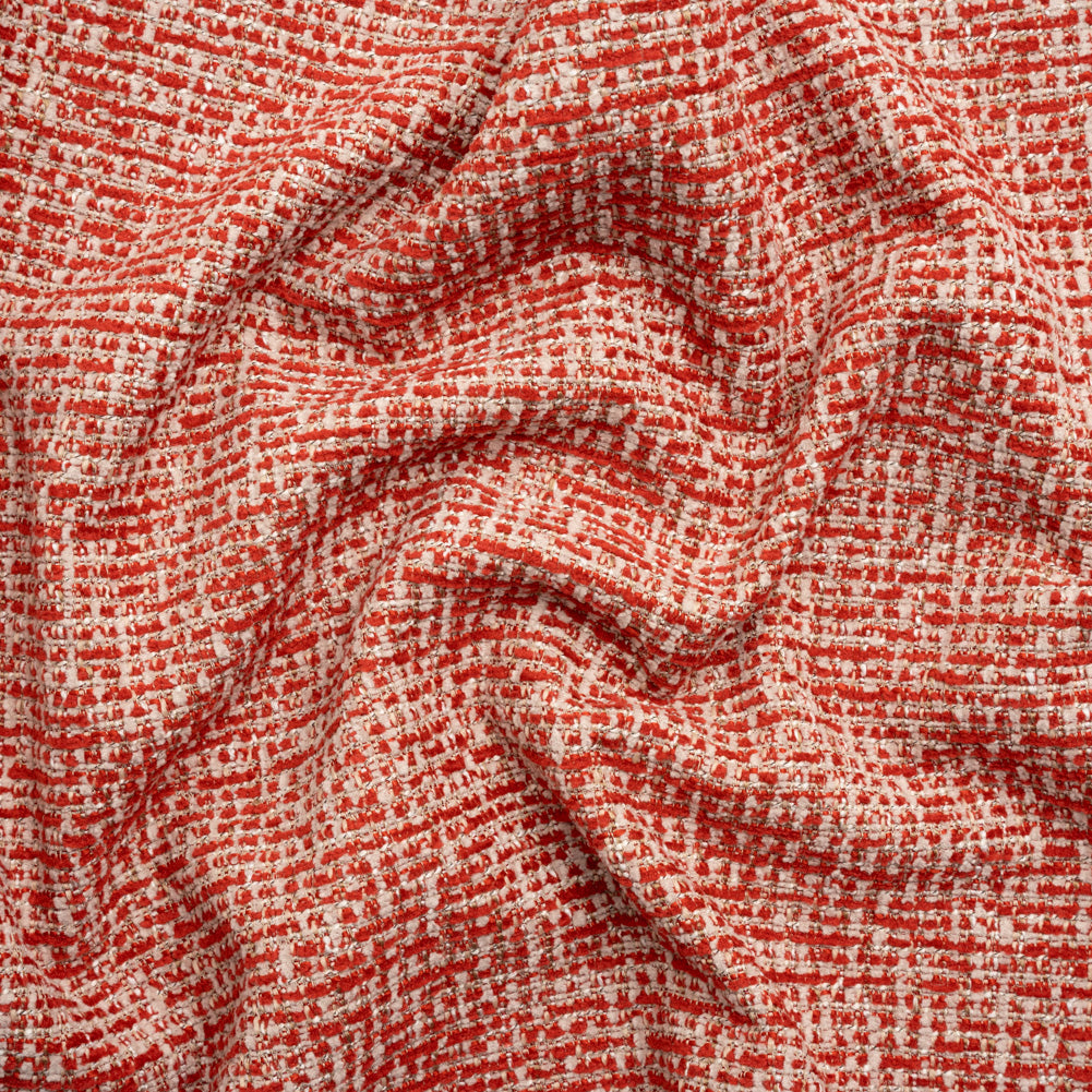 Crypton Ruby and Beige Tweed Polyester Upholstery Chenille - Joann Fabrics