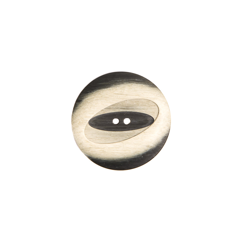 Italian Greige and Charcoal 2-Hole Plastic Button - 28L/18mm - Joann Fabrics
