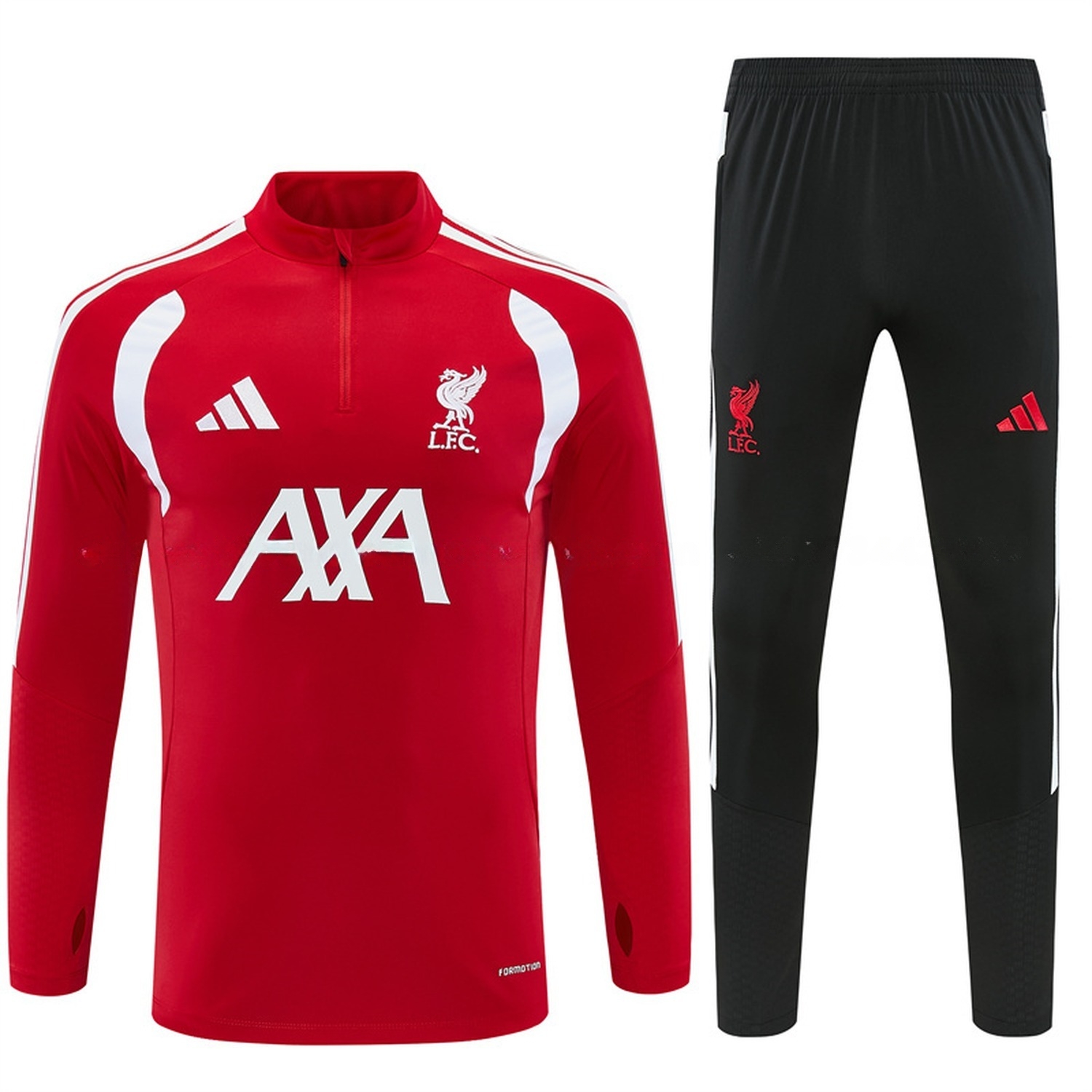 Liver.pool 26-27 Long Sleeve Training Set - Red Top & Black Pants - UnitedFutballJersey