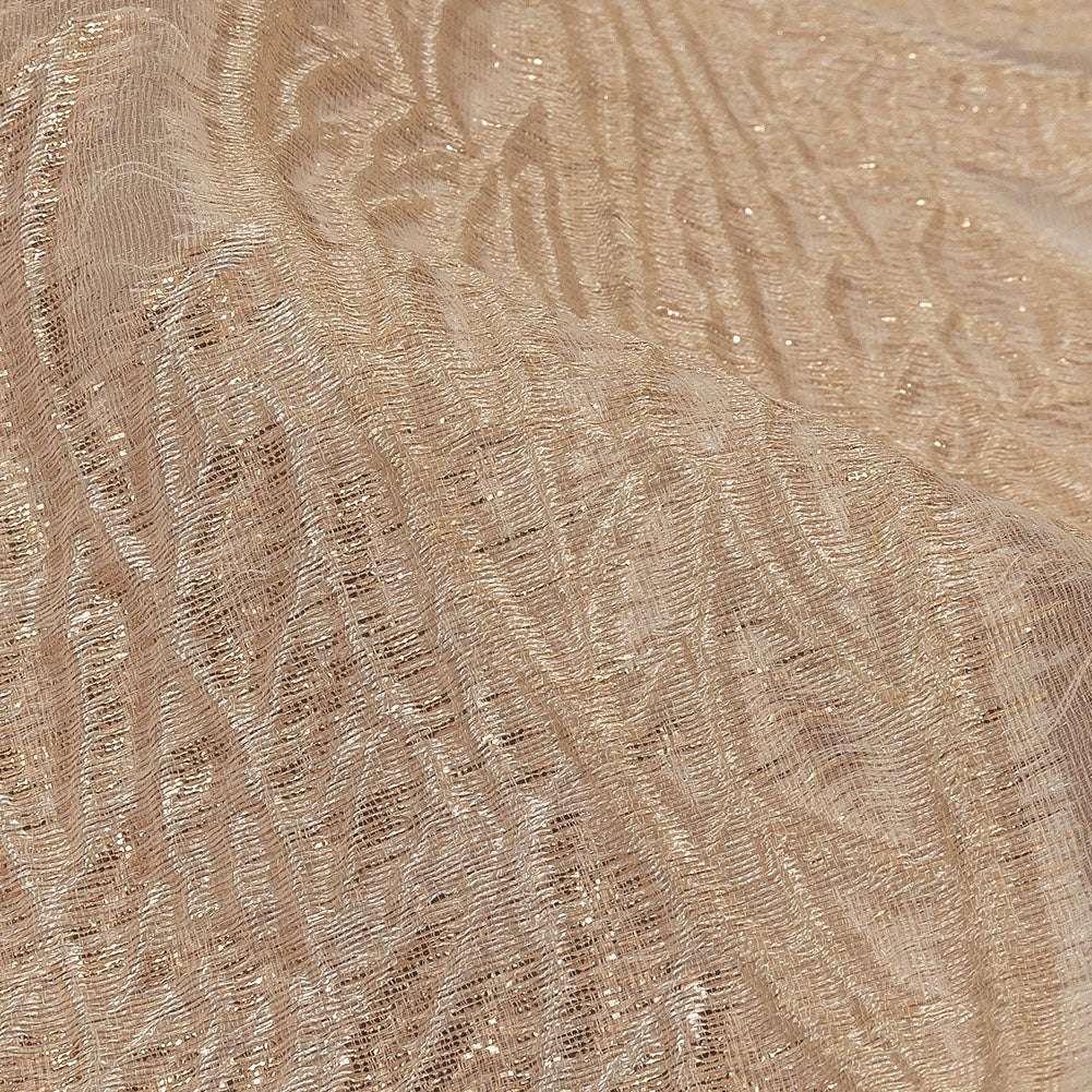 Metallic Gold and Beige Leafy Luxury Burnout Brocade - Joann Fabrics