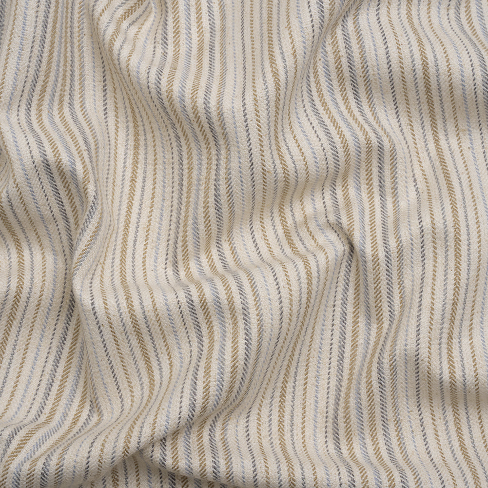 Polyester and Cotton Twill - Chambray Barcode Stripes - British Imported - Joann Fabrics