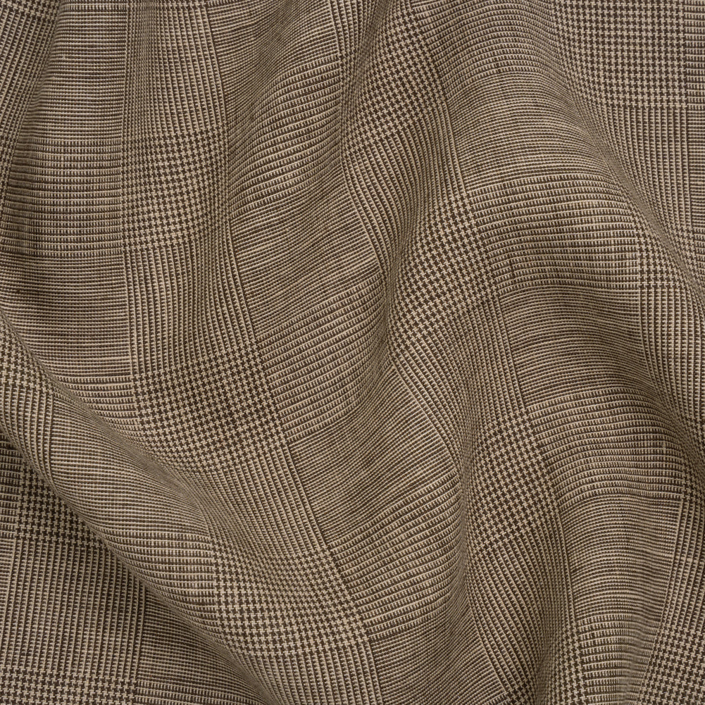 Medium Weight Linen Woven - Brown and White Glen Plaid - Joann Fabrics