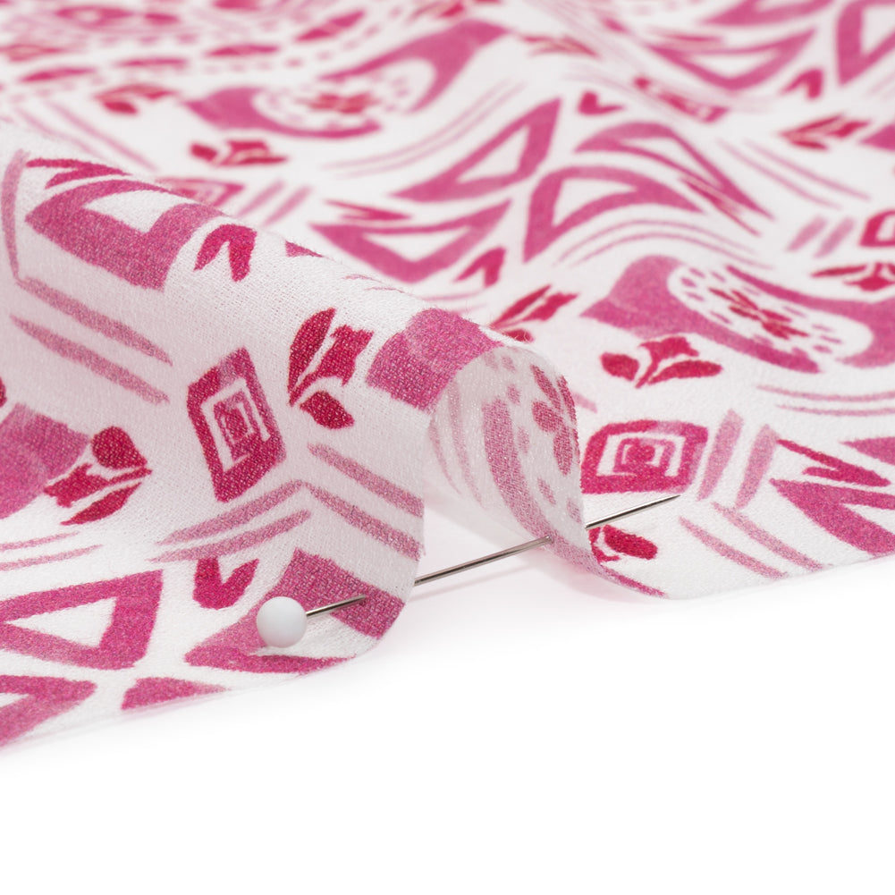 Mood Exclusive Pink Polygon Petals Cotton Crepe - Joann Fabrics