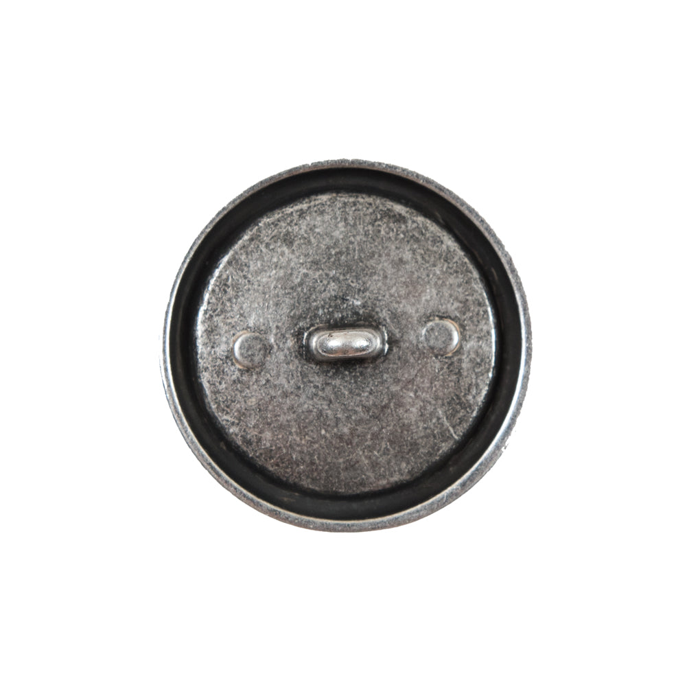 Italian Gray and Silver Crest Metal Button - 36L/23mm - Joann Fabrics