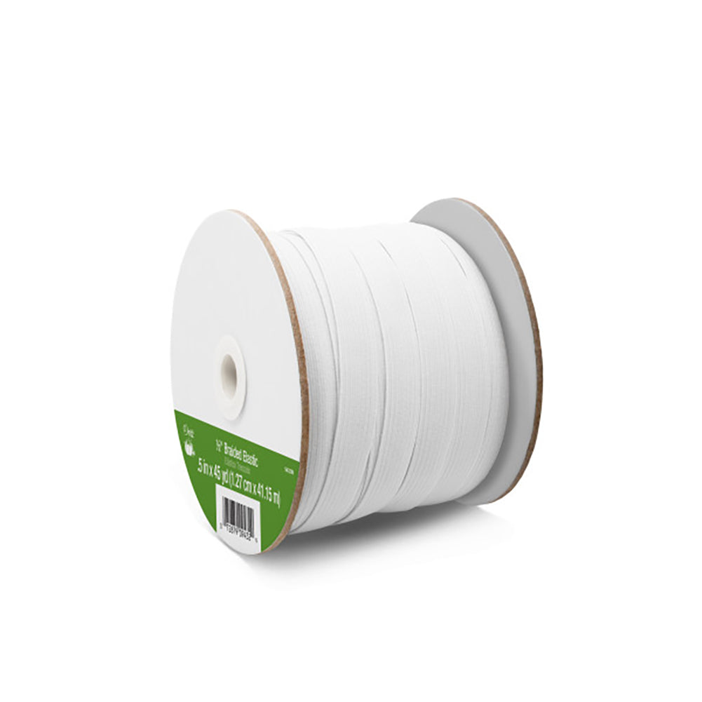 Dritz Braided Elastic - White - 0.5