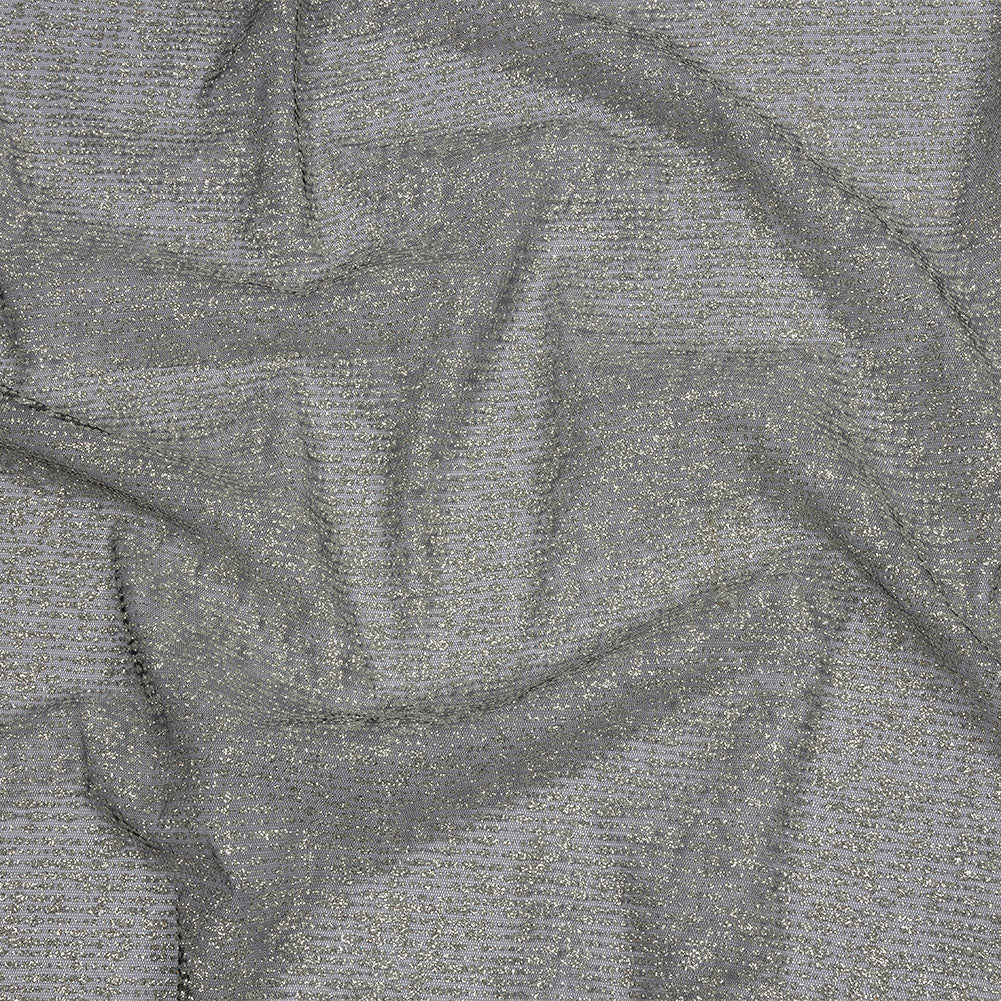 Glitter Tulle - Midnight Sky and Silver Abstract Striations - Flare Collection - Joann Fabrics