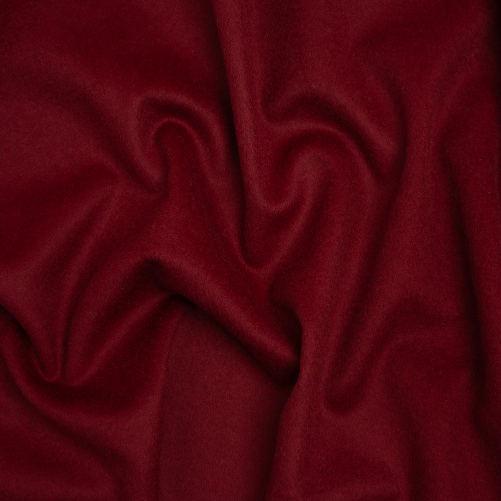 Brushed Lightweight Wool Blend Coating - Berry Red - Ellamar Collection - Joann Fabrics