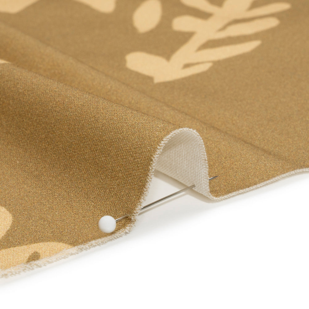 Stretch Cotton Twill Print - Beige and Sage Green Floral - Mood Exclusive Drawing Delight - Joann Fabrics