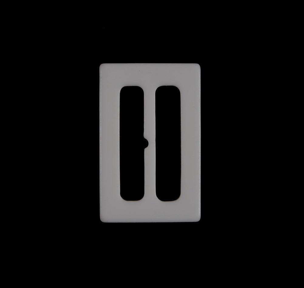 Ivory Rectangular Plastic Buckle - 2