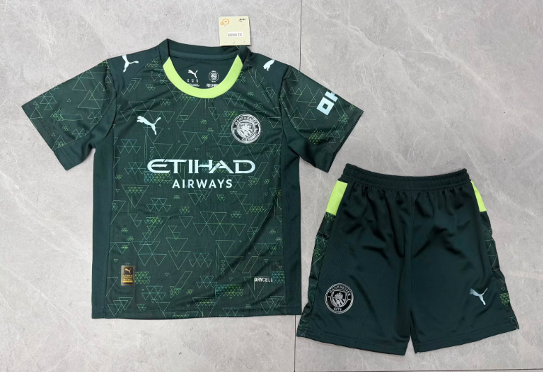 2025/2026 Manchester City Fourth Away Football Shirt 1:1 Thai Quality Kids Size