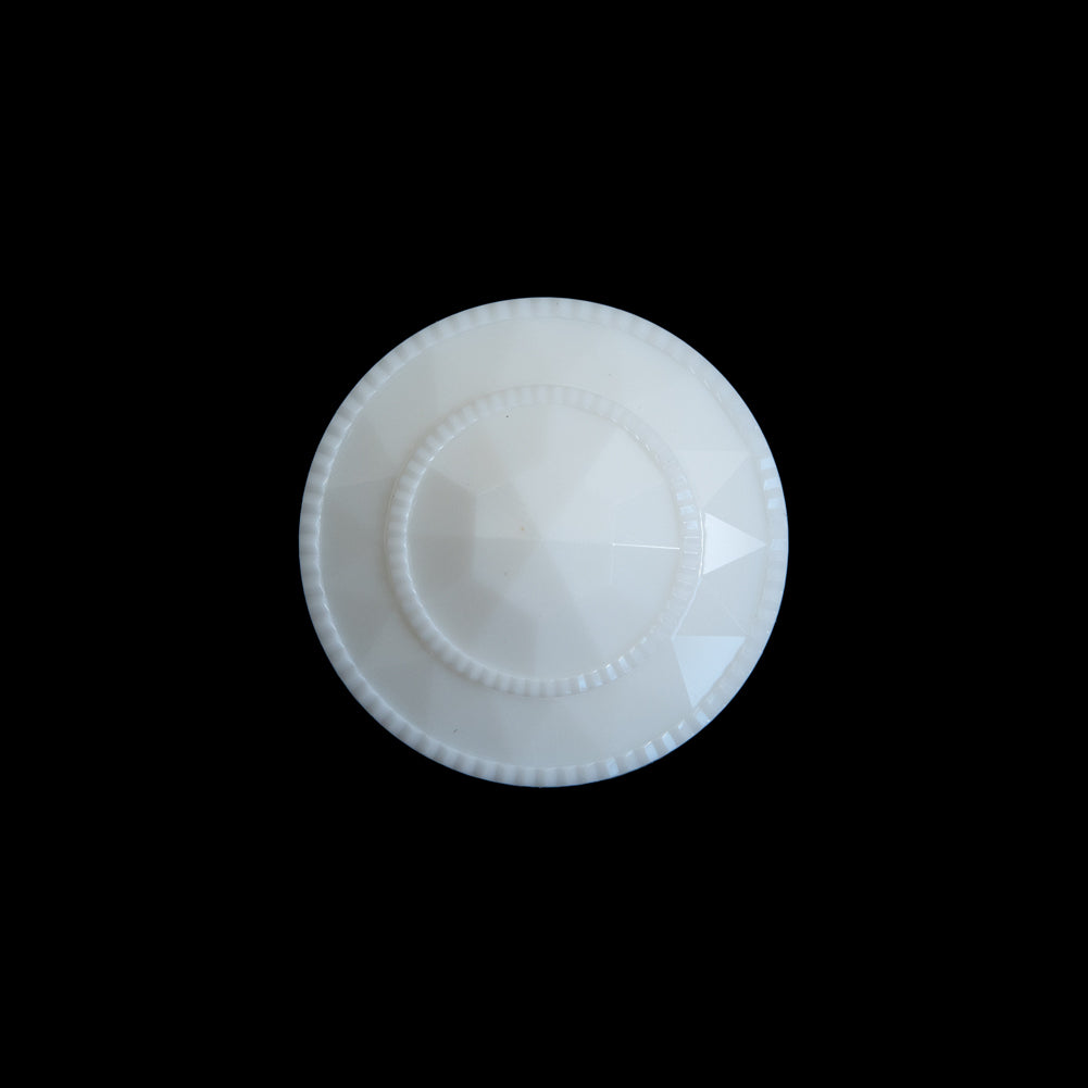 Italian White Beveled Shank Back Button - 30L/19mm - Joann Fabrics