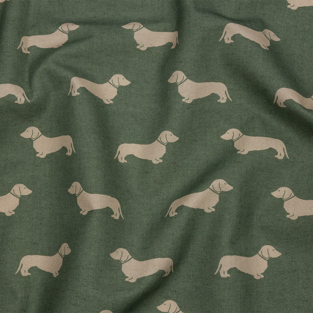Cotton Canvas Print - Fern Dachshunds - British Imported - Joann Fabrics