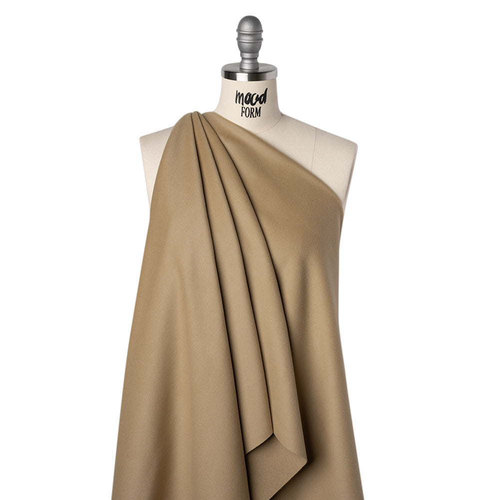 Wool and Cashmere Coating by Alexander McQueen - Camel - Designer Deadstock - Joann Fabrics