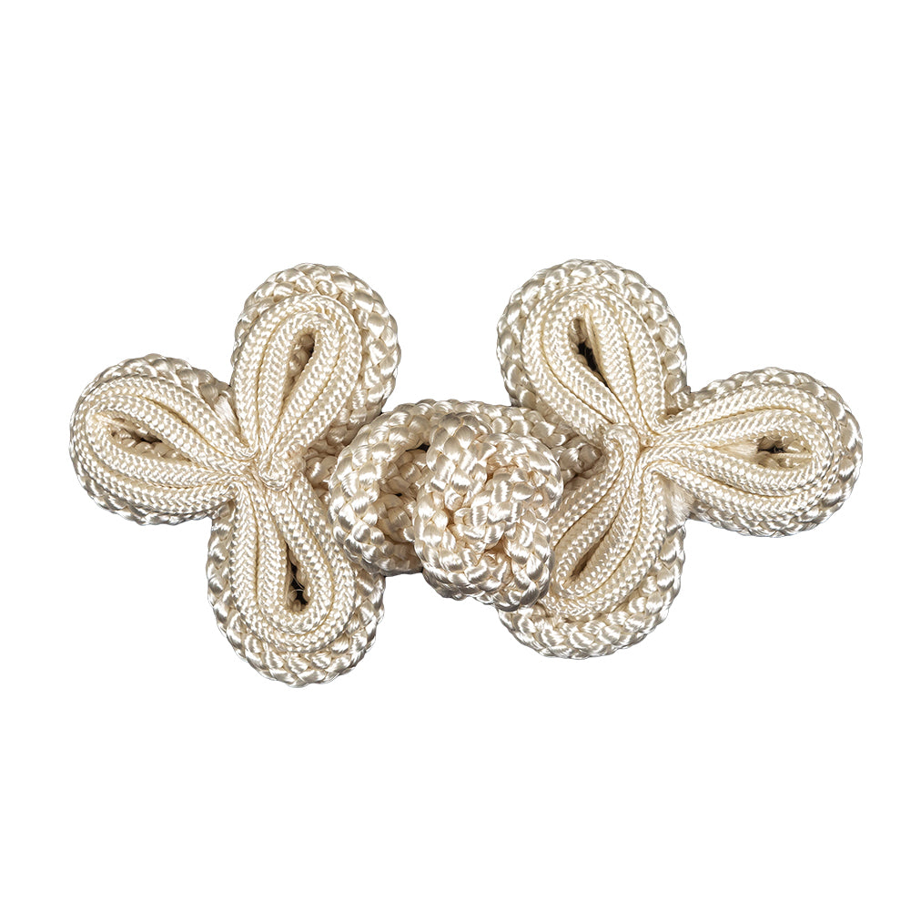 Vintage Ivory Three Leaf Fancy Classic Frog Closure - 3