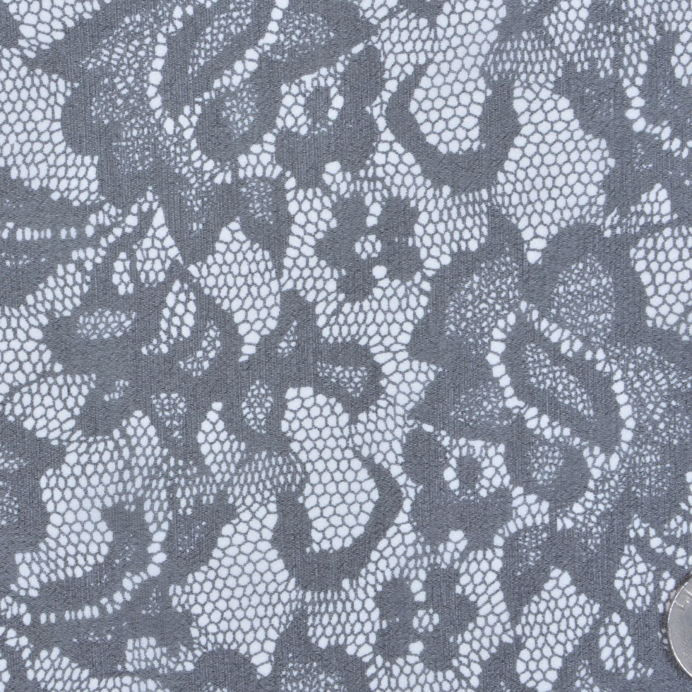 Black and White Lace-Print Silk Chiffon - Joann Fabrics