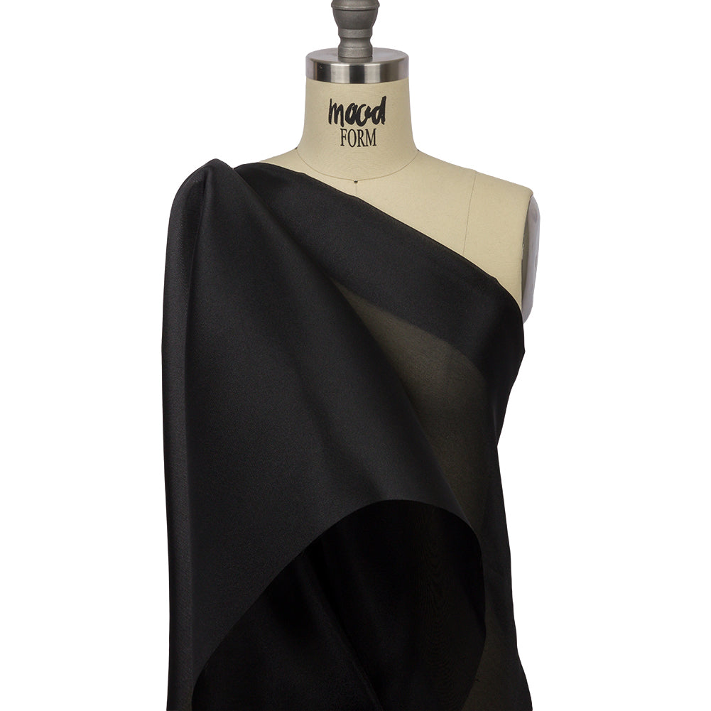 Polyester Twill Organdy - Shimmering Black - Quinn Collection - Joann Fabrics