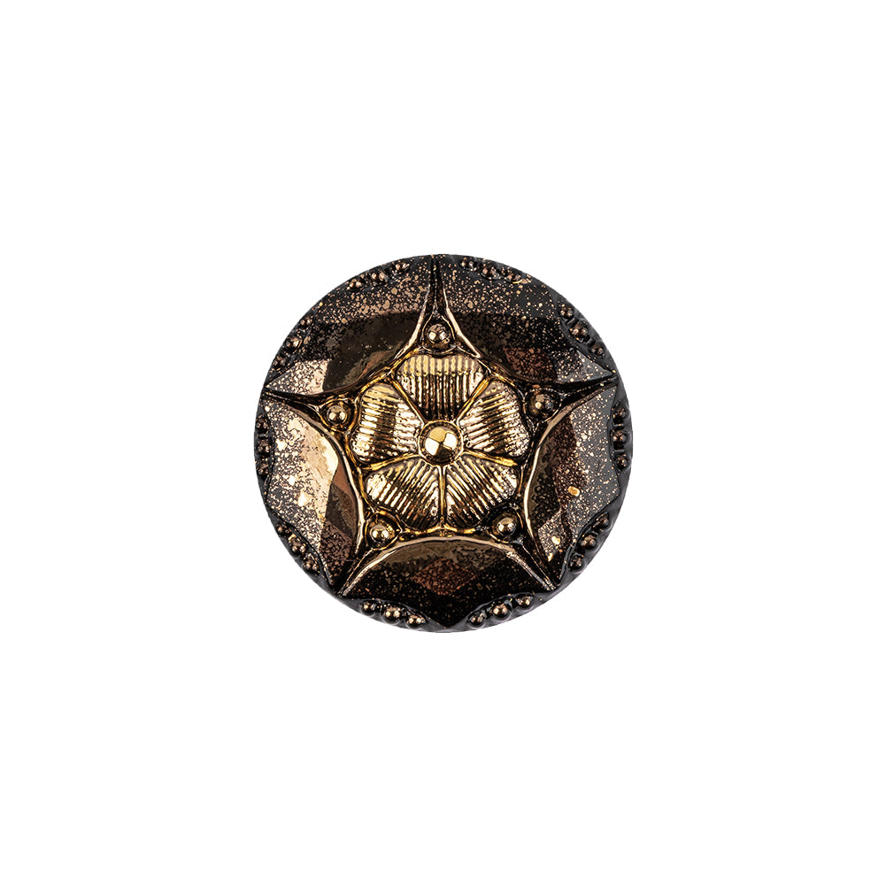 Gold Shaded Glass Button - 28L/18mm - Joann Fabrics