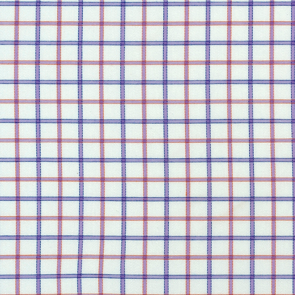 Premium Light Purple and Pink Tattersall Checkered Cotton Shirting - Joann Fabrics