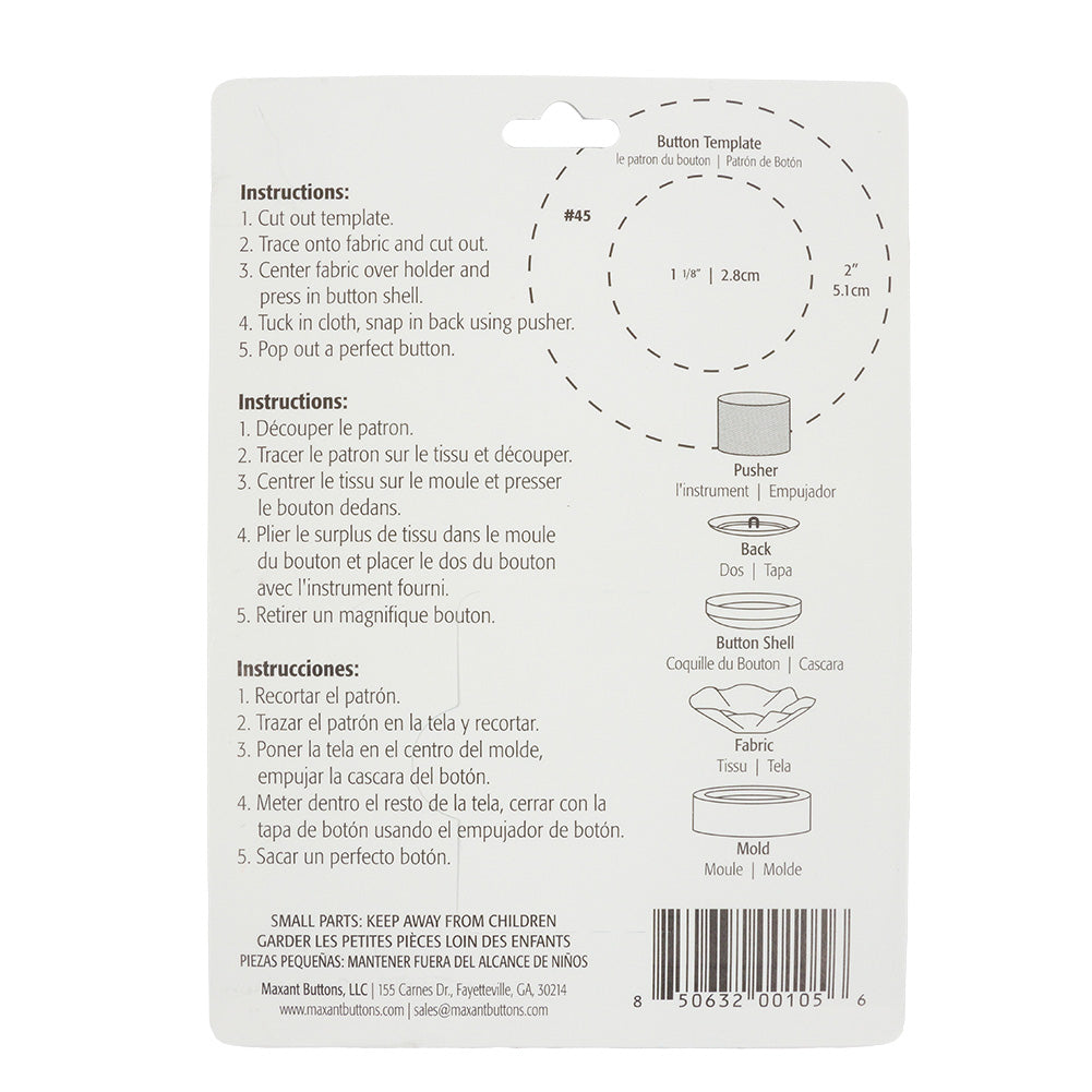 Maxant Button Cover Kit - Size 45 - Joann Fabrics