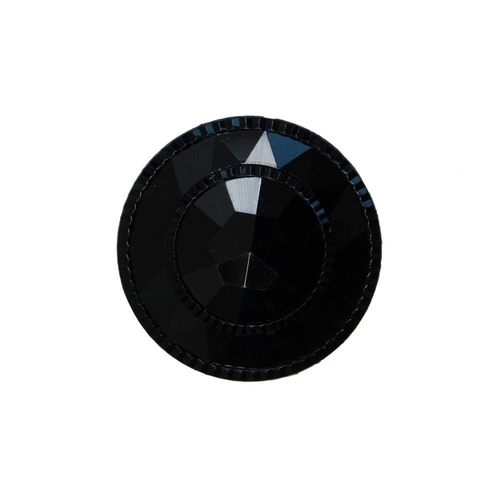 Italian Black Beveled Shank Back Button - 36L/23mm - Joann Fabrics