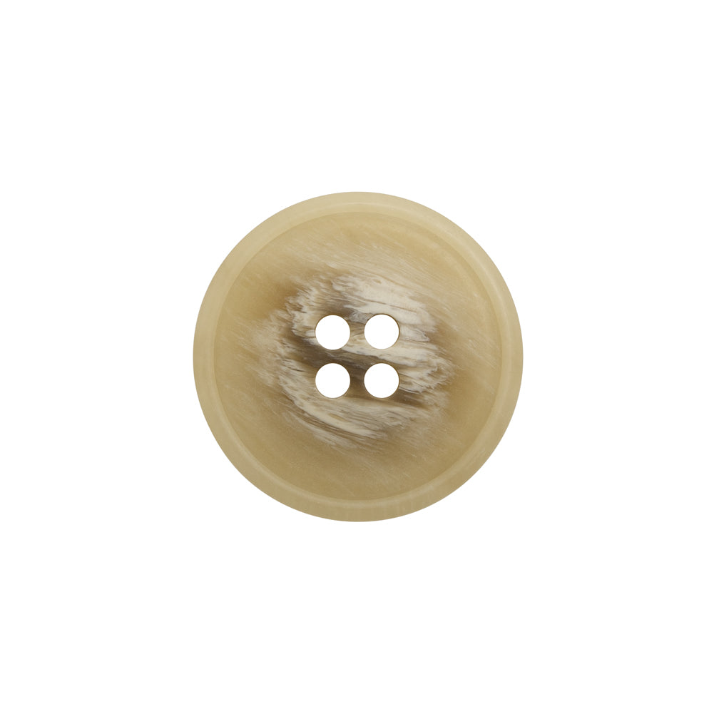 Plastic 4-Hole Button - 32L/20mm - Beige and Brown Striated - Made in Italy - Joann Fabrics