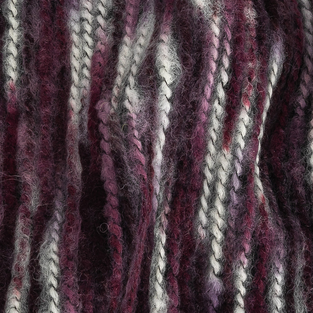 Elderberry and White Striated Novelty Chunky Knit - Joann Fabrics