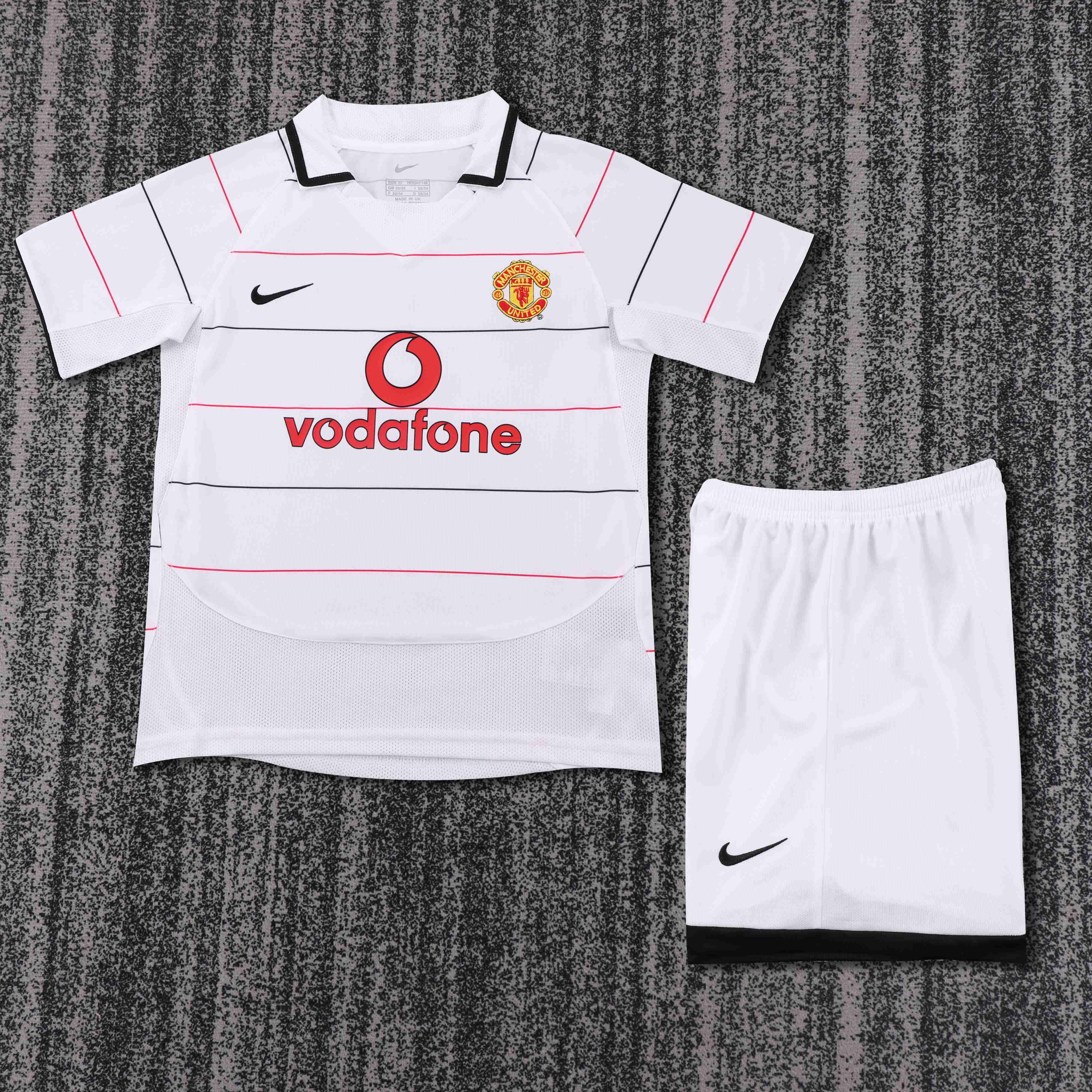 2003-2005 Retro Manchester United Away Football Shirt 1:1 Thai Quality Kids Size