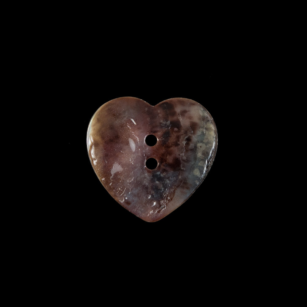 Italian Iridescent Heart-Shaped Shell Button - 32L/20mm - Joann Fabrics