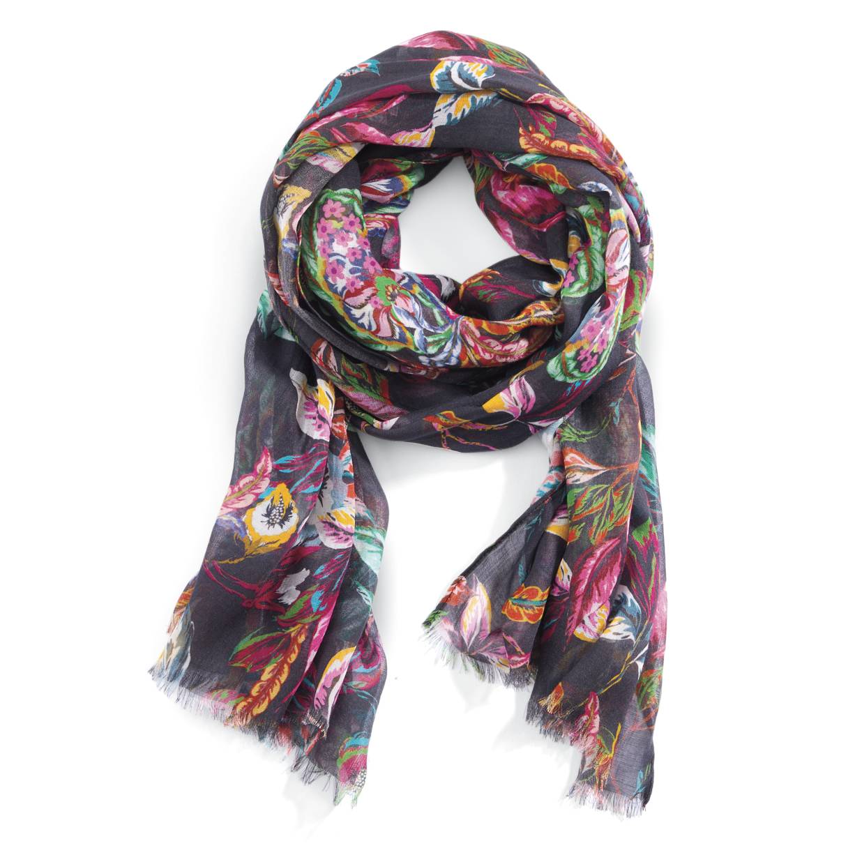 Colorful Botanical Floral Scarf, Soft, Lightweight - Northstyle Catalog