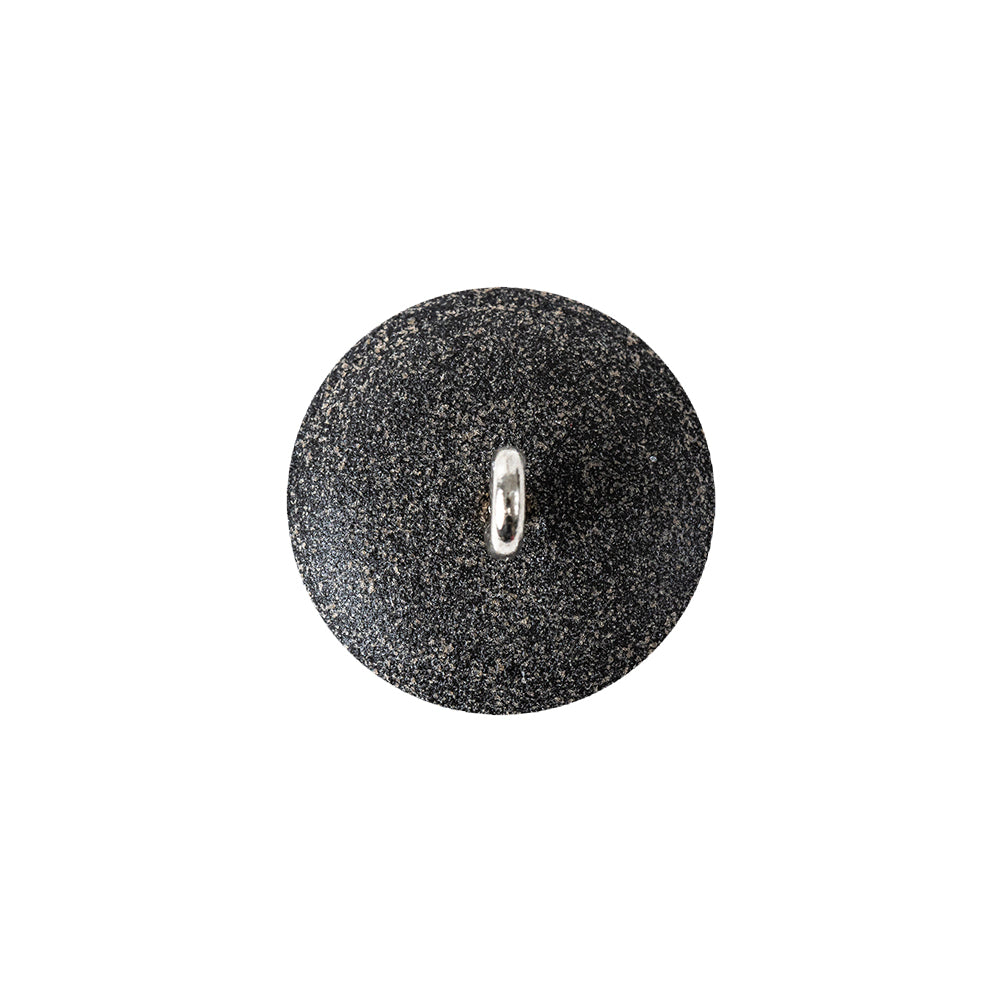 Italian Silver Plate, White and Black Speckled Iridescent Shank Back Button - 28L/18mm - Joann Fabrics