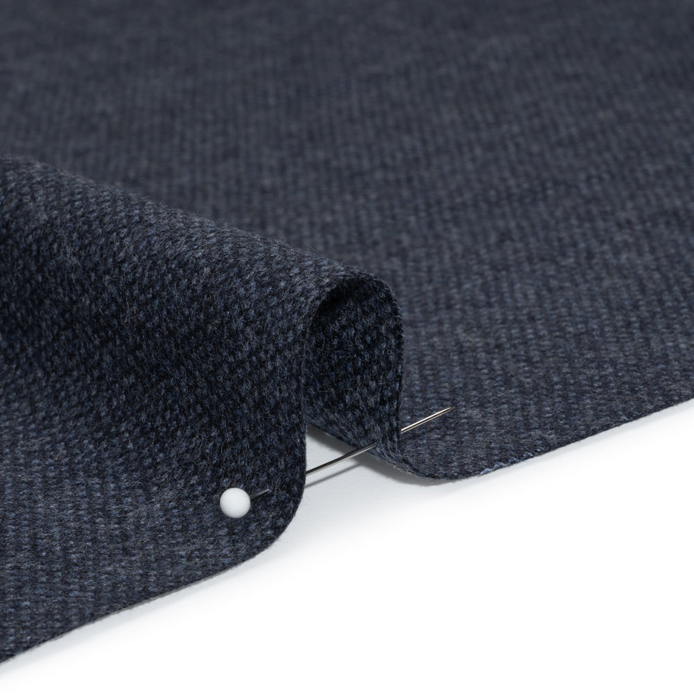 Wool Woven - Blue and Charcoal - Deadstock - Joann Fabrics