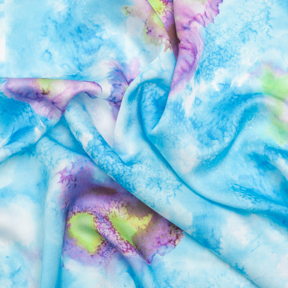 Mood Exclusive Blue Mindful Mapping Striped Viscose Dobby - Joann Fabrics