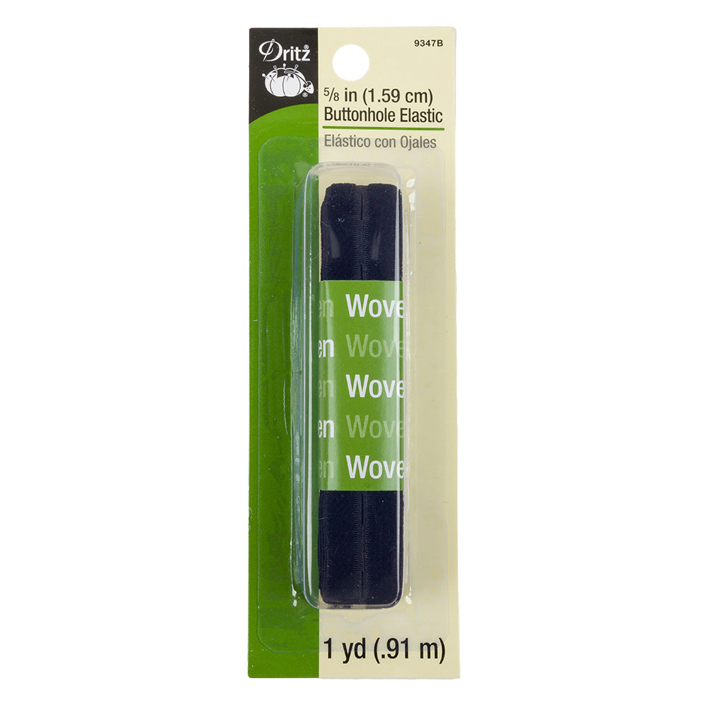 Dritz Black Button Hole Elastic - 5/8 in x 1 yd - Joann Fabrics