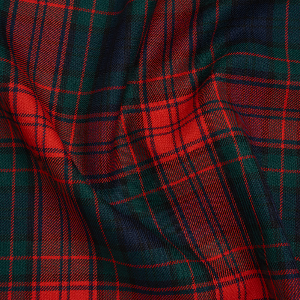 Virgin Wool Twill Made in Italy - Red, Green and Blue Plaid - Joann Fabrics