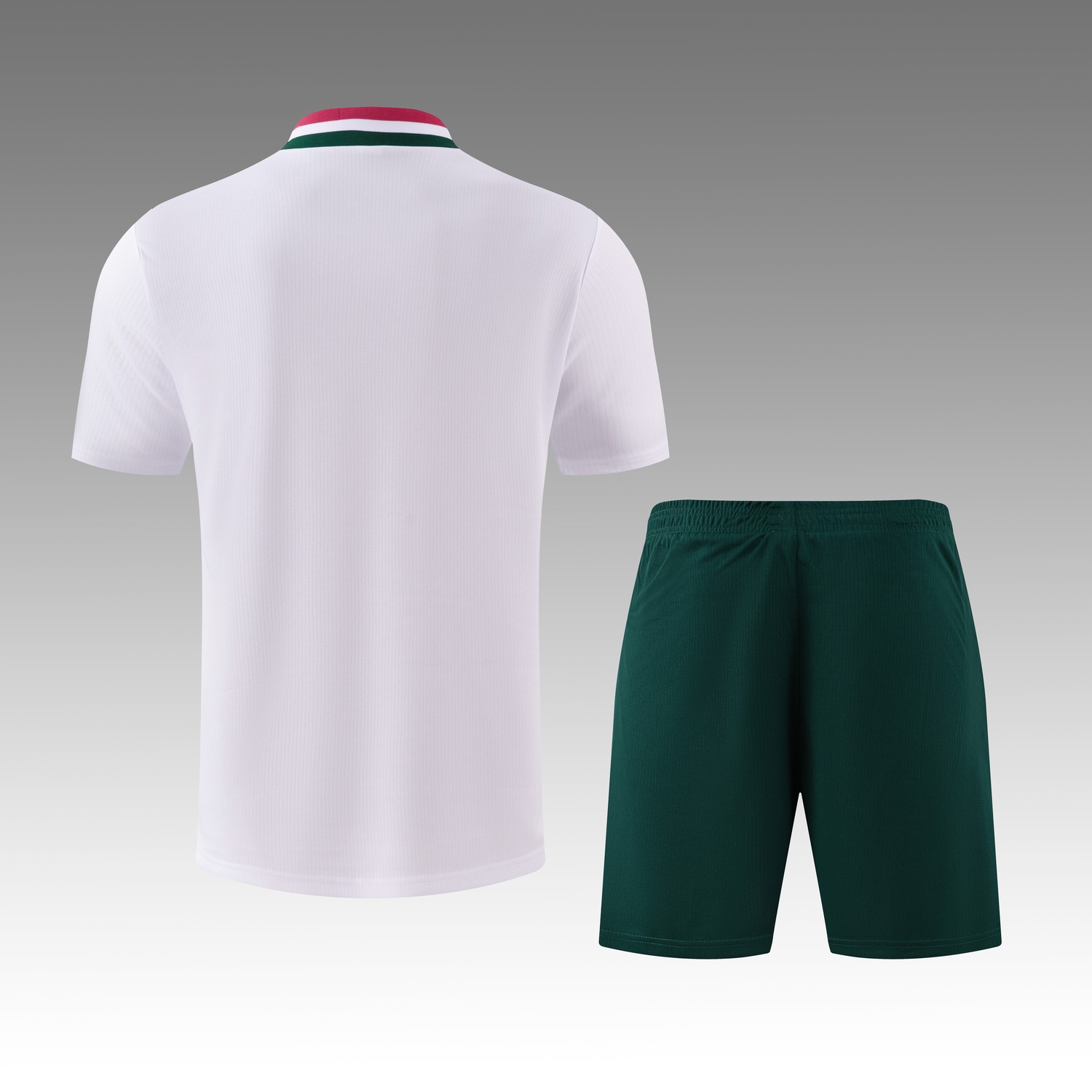 Real Madrid 26-27 Retro Style Short-Sleeve Training Set - White Top & Dark Green Shorts - UnitedFutballJersey