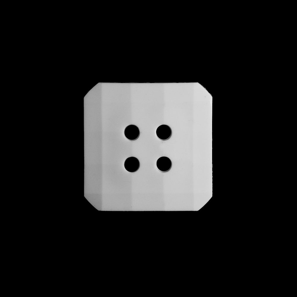White Square Bevel Cut Button - 28L/18mm - Joann Fabrics