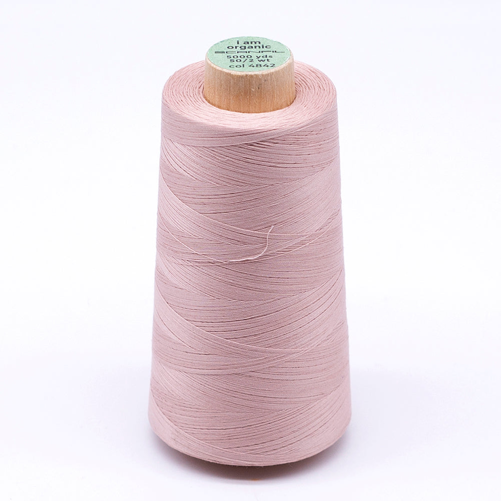 SCANFIL® 50wt Organic Pima Cotton Thread 5000 yd Cones - 4842 Rose Smoke - Joann Fabrics