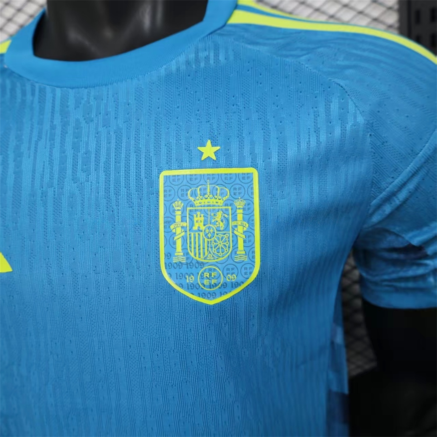 Spain 2026 Blue Goalkeeper Jersey - Player Version - UnitedFutballJersey