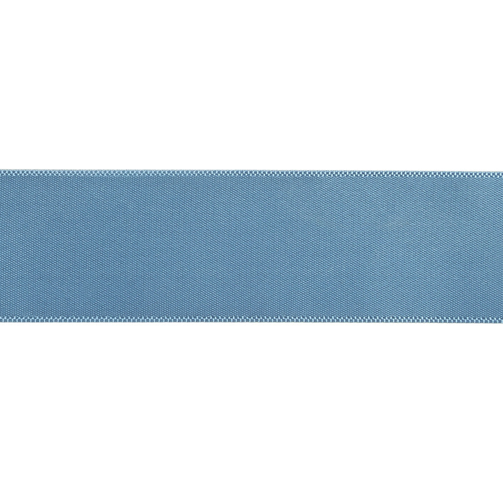 French Blue Single Faced Satin Ribbon - 1