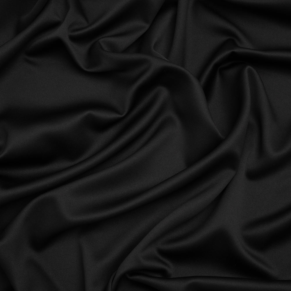 Stretch Polyester Charmeuse - Black - Designer Deadstock - Joann Fabrics
