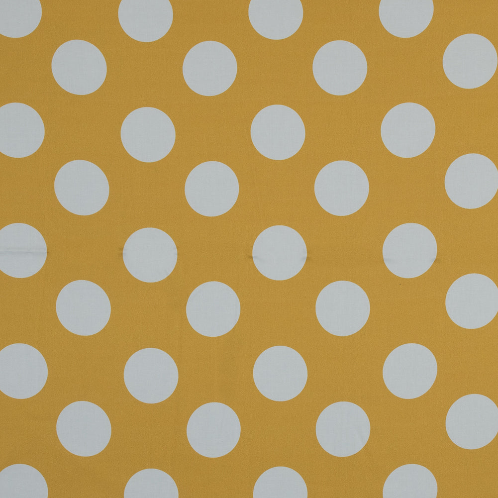Stretch Cotton Sateen - Yellow Polka Dots - Mahina Dots Print - Mood Exclusive Aloha Collection - Joann Fabrics