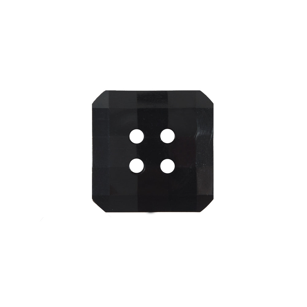 Black Square Bevel Cut Button - 24L/15mm - Joann Fabrics