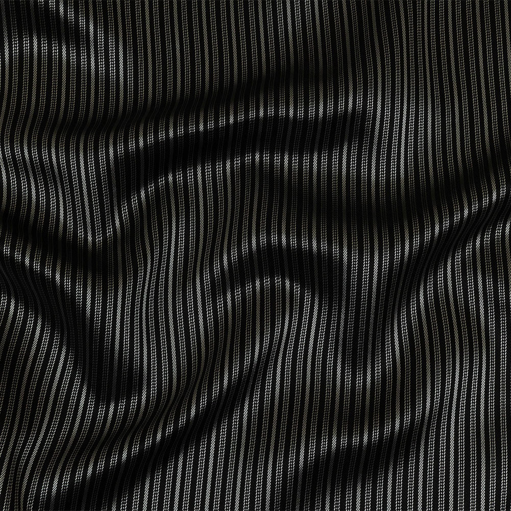 Black and Silver Striped Acetate Twill Lining - Joann Fabrics