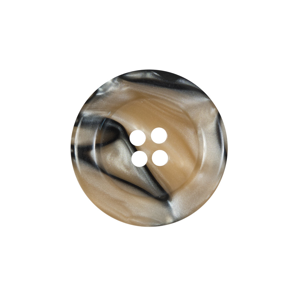 Beige and Black Plastic 4-Hole Button - 36L/23mm - Joann Fabrics