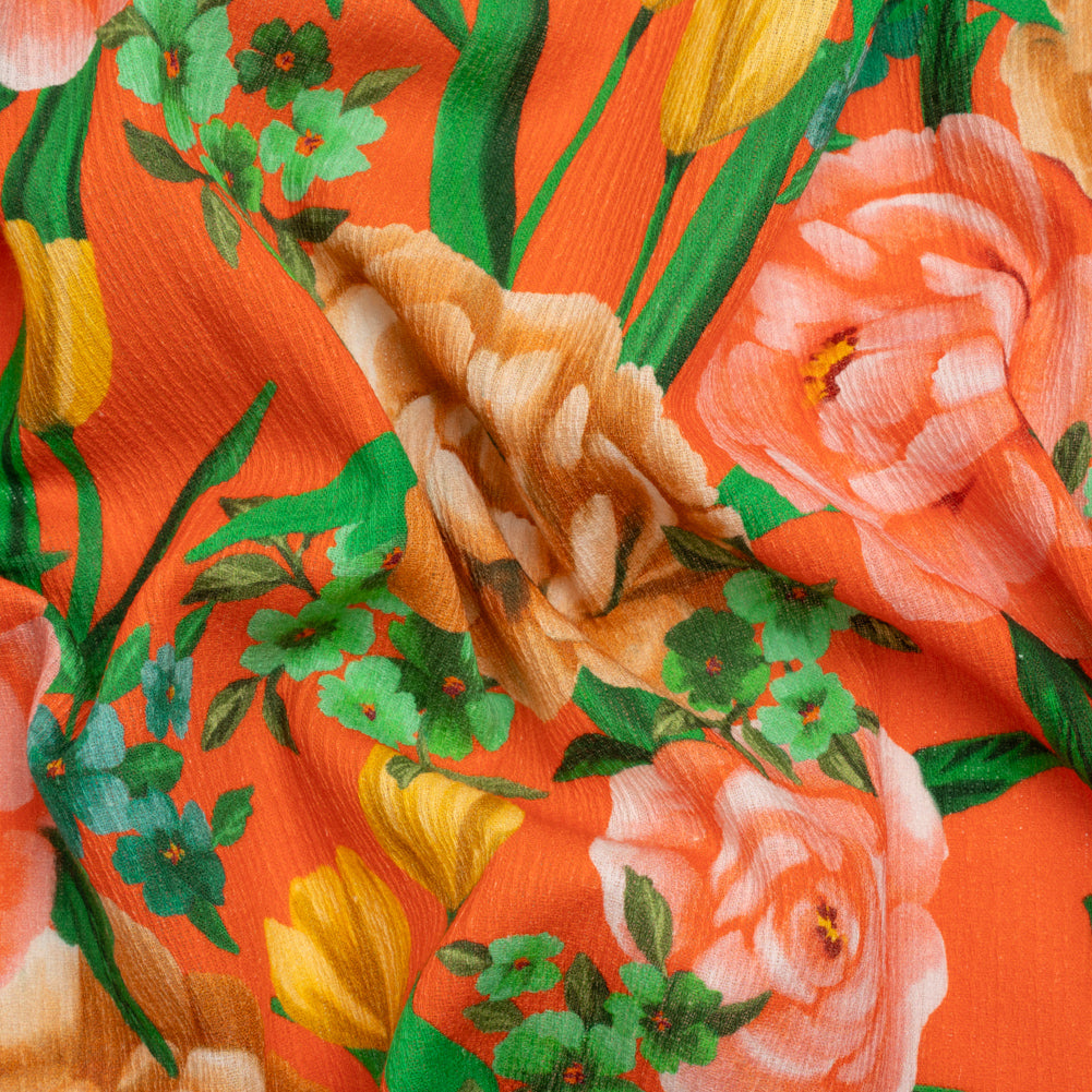 Mood Exclusive Orange Rose Dawn Slubbed Gauzy Cotton Woven - Joann Fabrics