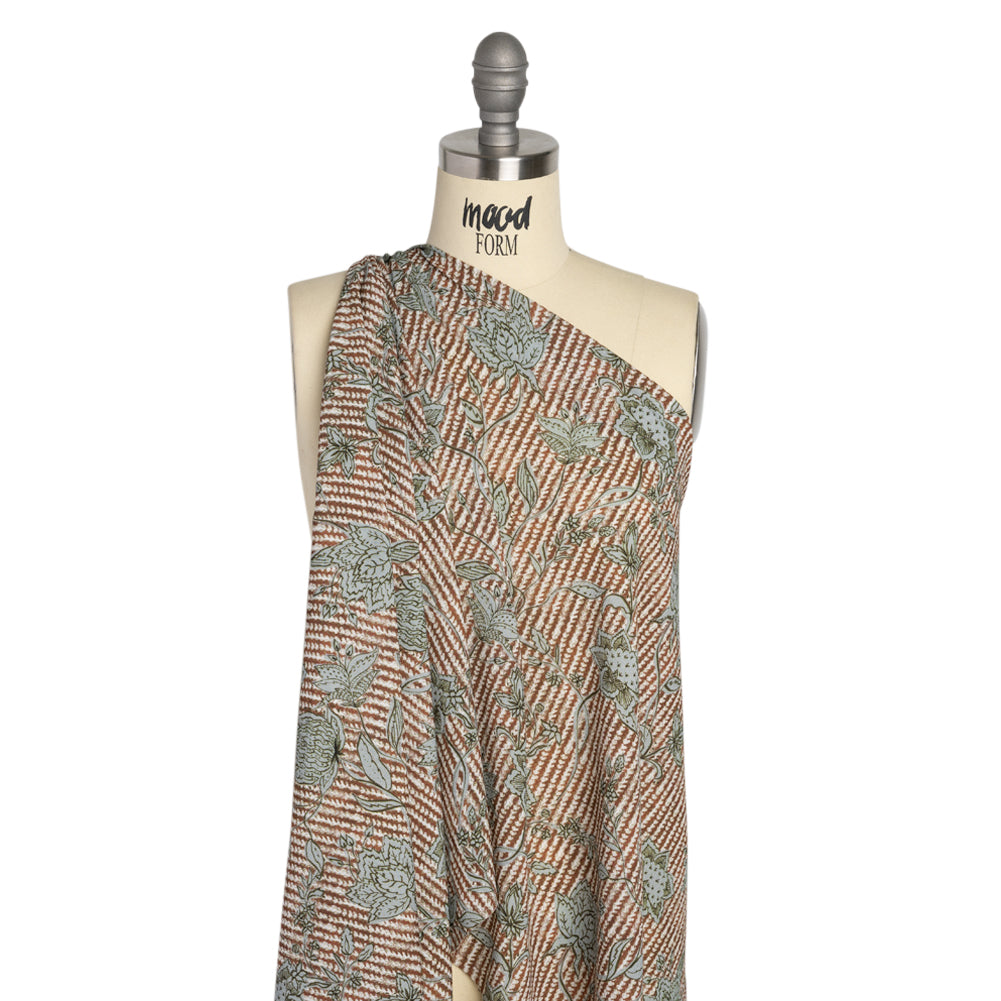 Mood Exclusive Brownstone on Bedford Crinkled Gauzy Viscose Crepe - Joann Fabrics