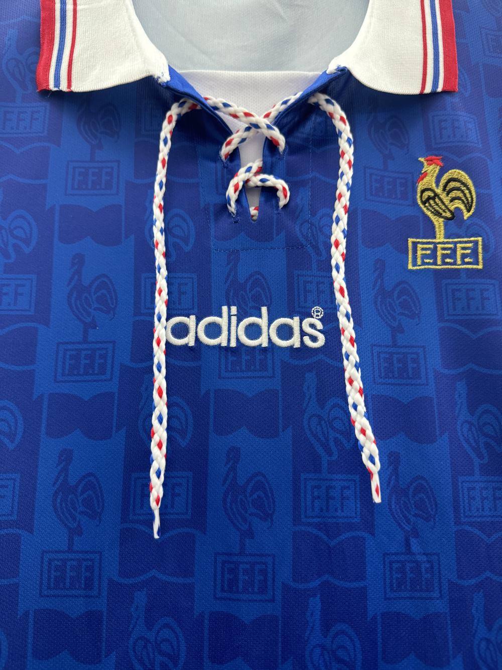 1996 Retro France Home Football Shirt 1:1 Thai Quality