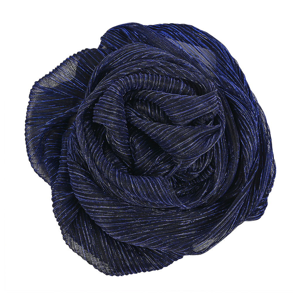 Metallic Stretch Plisse - Magnetic Blue - Natalia Collection - Joann Fabrics