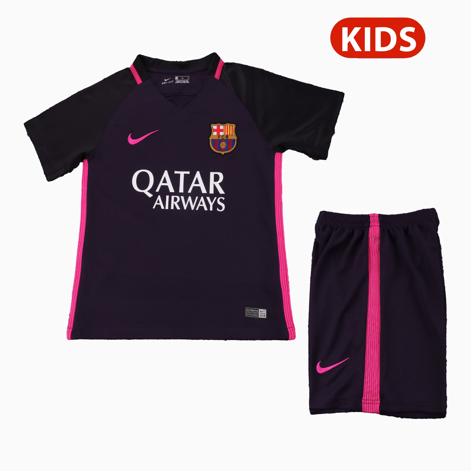 Retro Barcelona 2016-17 Away Kids Kit - UnitedFutballJersey