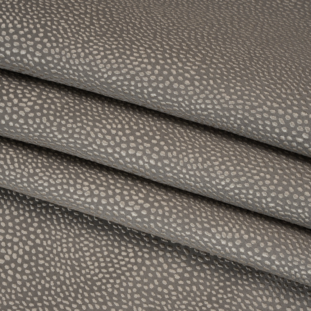 Recycled Polyester Jacquard - Fog Little All-Over Spots - British Imported - Joann Fabrics